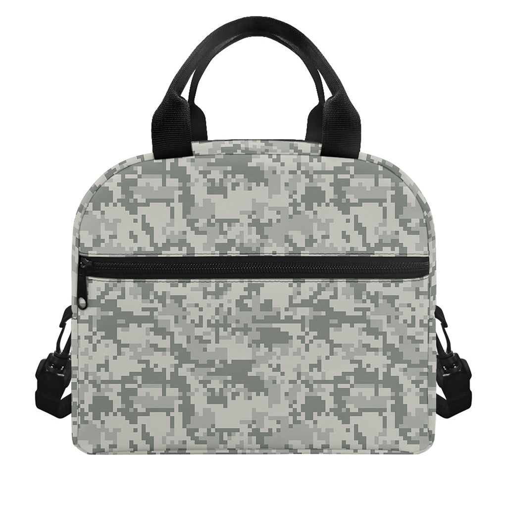 Tan Digital Camo Pattern Print Insulated Lunch Bag