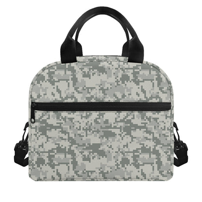 Tan Digital Camo Pattern Print Insulated Lunch Bag