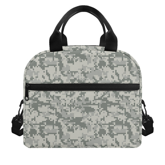 Tan Digital Camo Pattern Print Insulated Lunch Bag