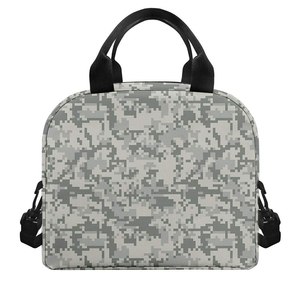 Tan Digital Camo Pattern Print Insulated Lunch Bag