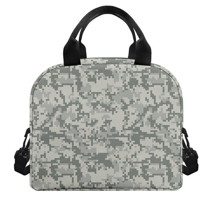 Tan Digital Camo Pattern Print Insulated Lunch Bag