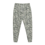 Tan Digital Camo Pattern Print Jogger Pants