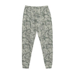 Tan Digital Camo Pattern Print Jogger Pants