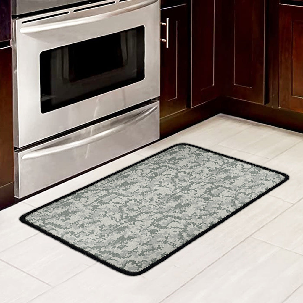 Tan Digital Camo Pattern Print Kitchen Mat