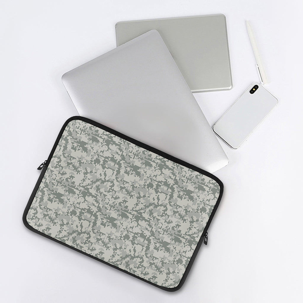 Tan Digital Camo Pattern Print Laptop Sleeve