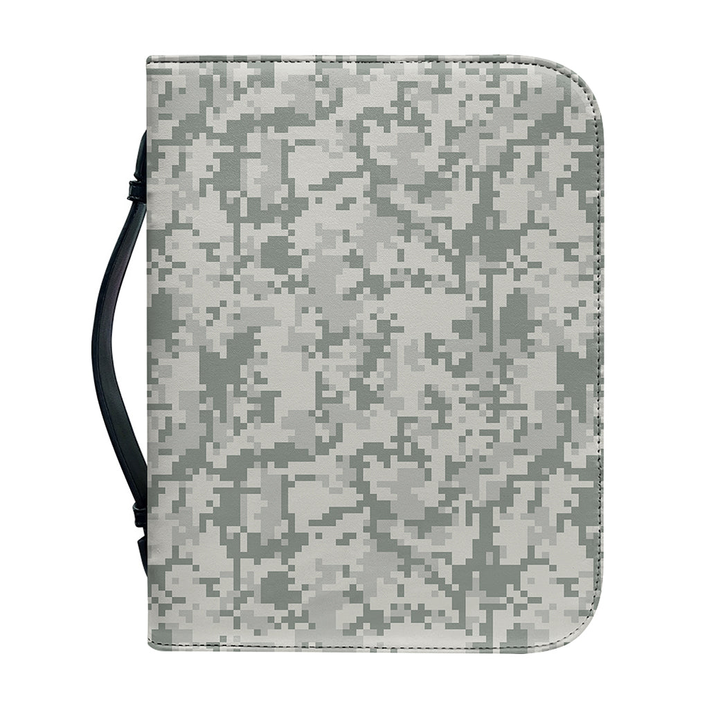 Tan Digital Camo Pattern Print Leather Bible Cover