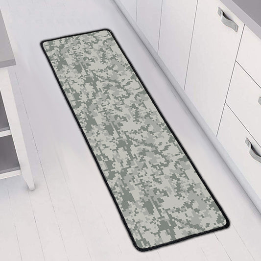 Tan Digital Camo Pattern Print Long Kitchen Mat