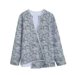 Tan Digital Camo Pattern Print Long Sleeve Short Coat
