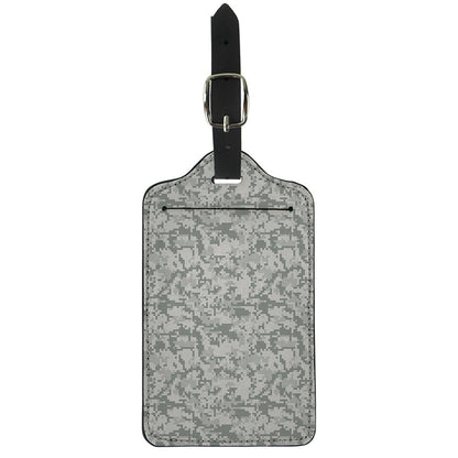 Tan Digital Camo Pattern Print Luggage Tag