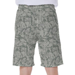 Tan Digital Camo Pattern Print Men's Beach Shorts