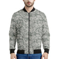 Tan Digital Camo Pattern Print Men's Bomber Jacket