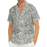Tan Digital Camo Pattern Print Men's Deep V-Neck Shirt