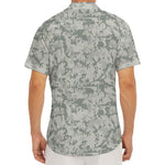 Tan Digital Camo Pattern Print Men's Deep V-Neck Shirt