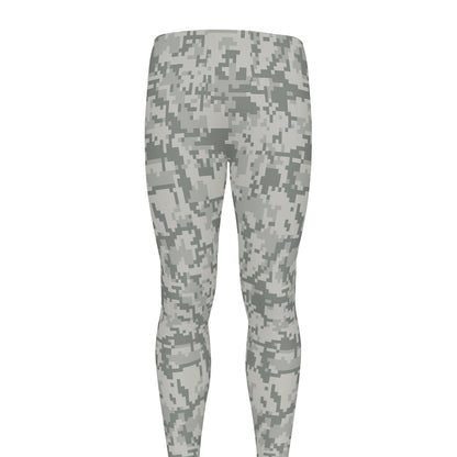Tan Digital Camo Pattern Print Men's leggings