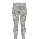 Tan Digital Camo Pattern Print Men's leggings