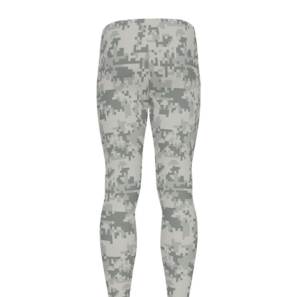 Tan Digital Camo Pattern Print Men's leggings
