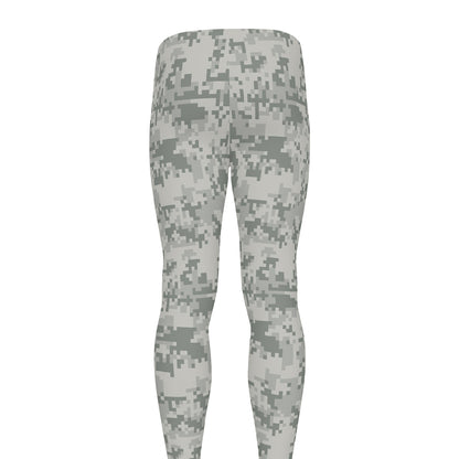 Tan Digital Camo Pattern Print Men's leggings