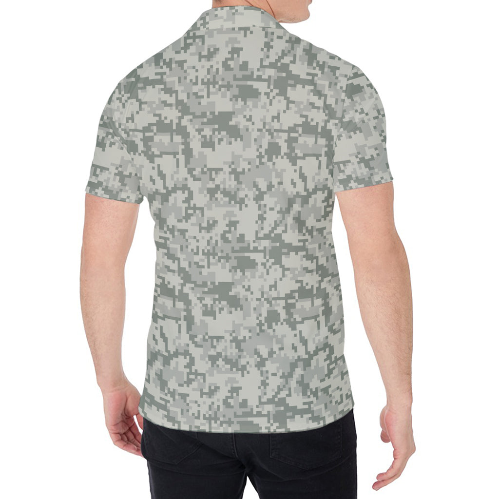 Tan Digital Camo Pattern Print Men's Shirt