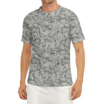 Tan Digital Camo Pattern Print Men's Short Sleeve Rash Guard