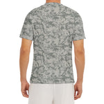 Tan Digital Camo Pattern Print Men's Short Sleeve Rash Guard