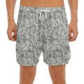 Tan Digital Camo Pattern Print Men's Split Running Shorts