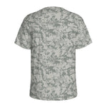Tan Digital Camo Pattern Print Men's Sports T-Shirt