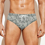 Tan Digital Camo Pattern Print Men's Swim Briefs