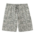 Tan Digital Camo Pattern Print Men's Swim Trunks