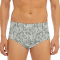Tan Digital Camo Pattern Print Men's Triangle Swim Briefs
