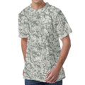 Tan Digital Camo Pattern Print Men's Velvet T-Shirt