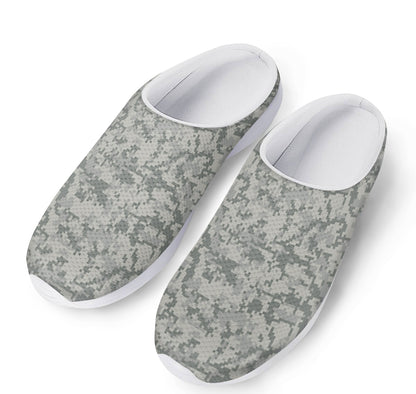 Tan Digital Camo Pattern Print Mesh Casual Shoes
