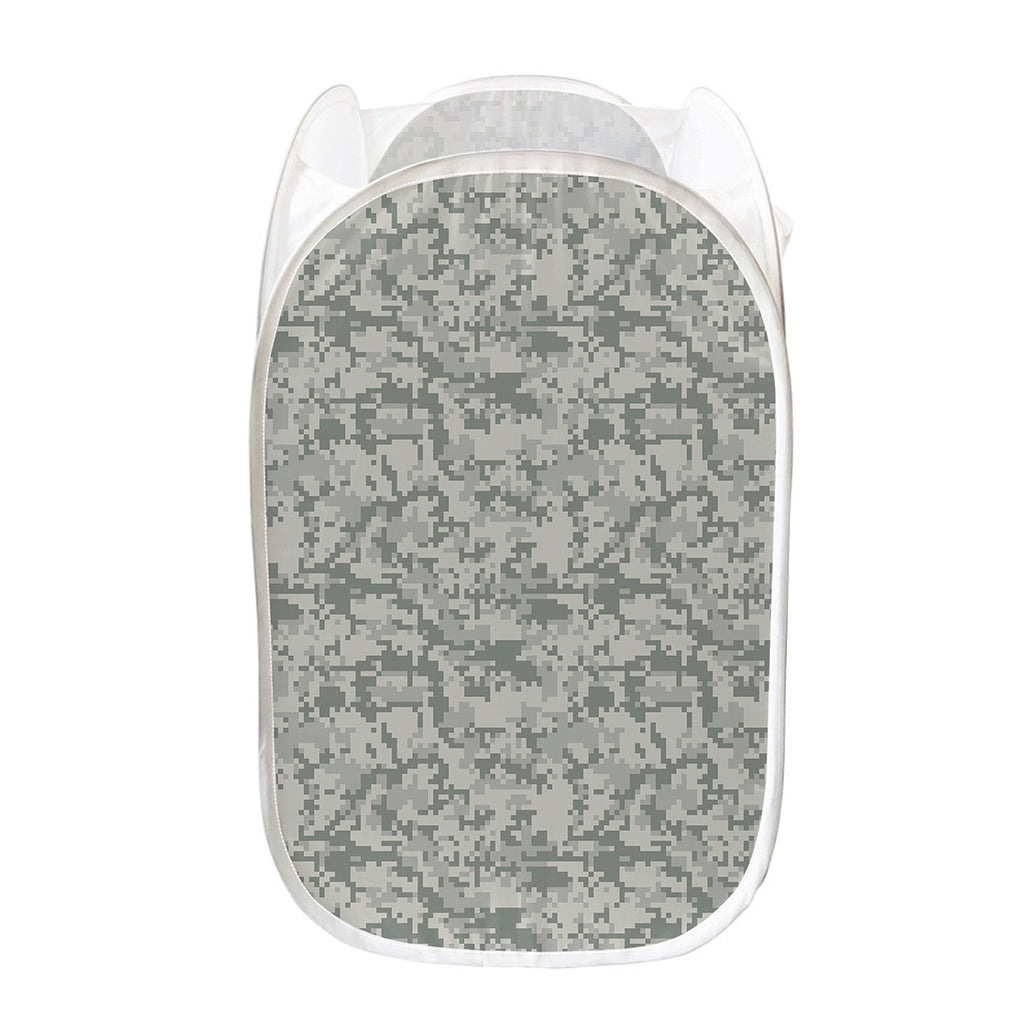Tan Digital Camo Pattern Print Mesh Laundry Hamper