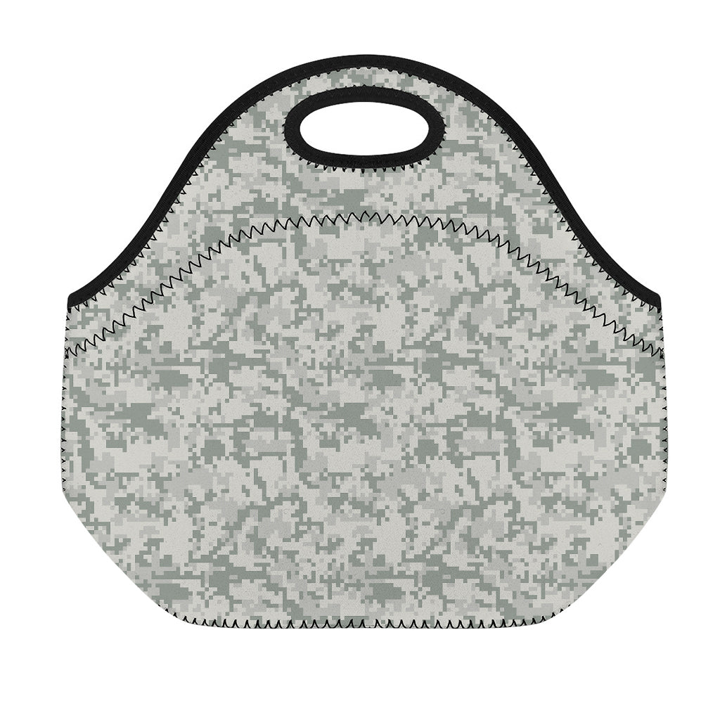 Tan Digital Camo Pattern Print Neoprene Lunch Bag
