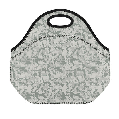 Tan Digital Camo Pattern Print Neoprene Lunch Bag