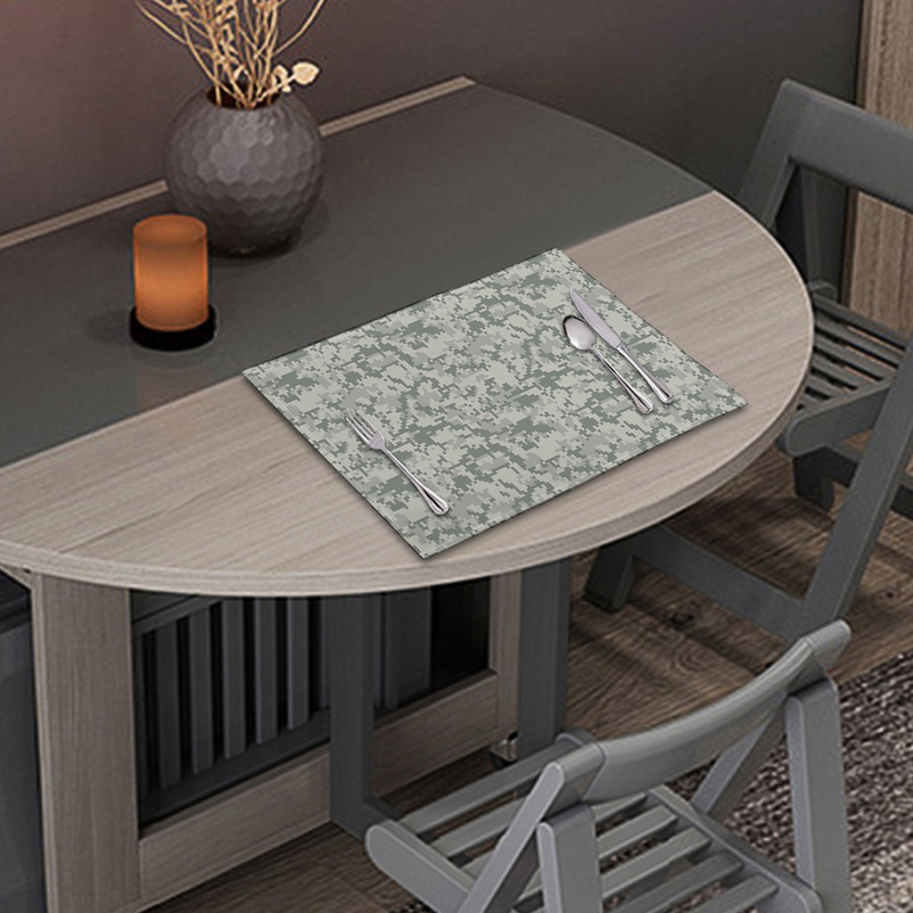 Tan Digital Camo Pattern Print Placemat
