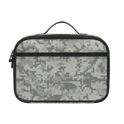 Tan Digital Camo Pattern Print Portable Lunch Bag