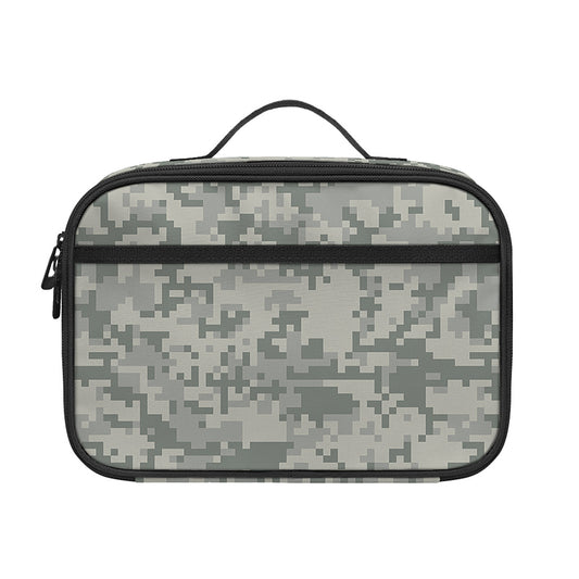 Tan Digital Camo Pattern Print Portable Lunch Bag