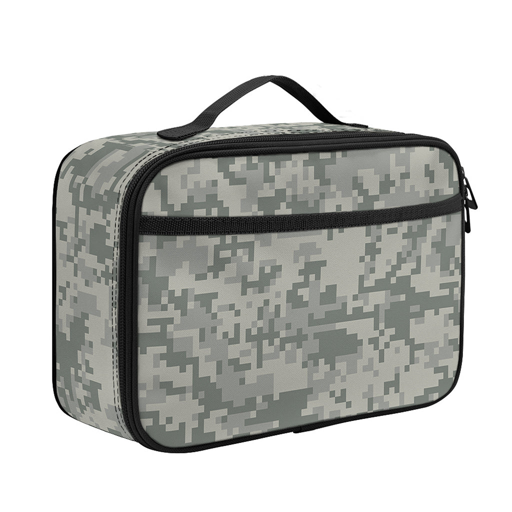 Tan Digital Camo Pattern Print Portable Lunch Bag