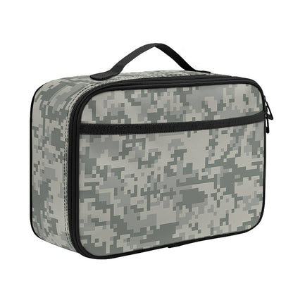 Tan Digital Camo Pattern Print Portable Lunch Bag
