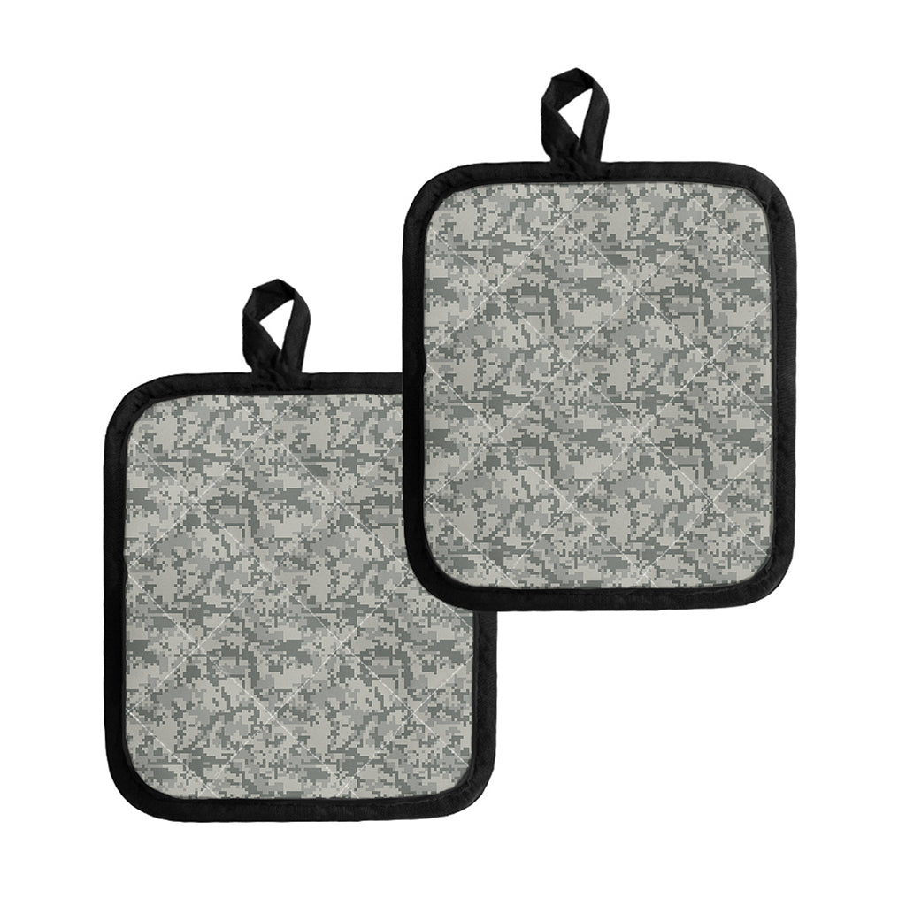 Tan Digital Camo Pattern Print Pot Holders