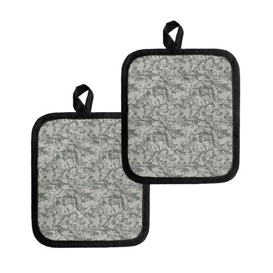 Tan Digital Camo Pattern Print Pot Holders