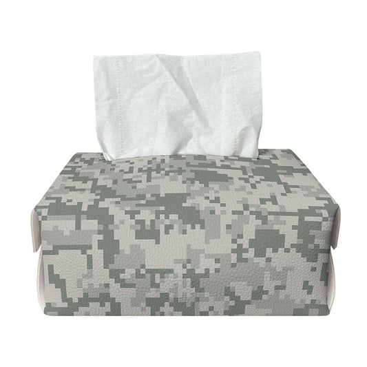 Tan Digital Camo Pattern Print Rectangle Tissue Box Cover
