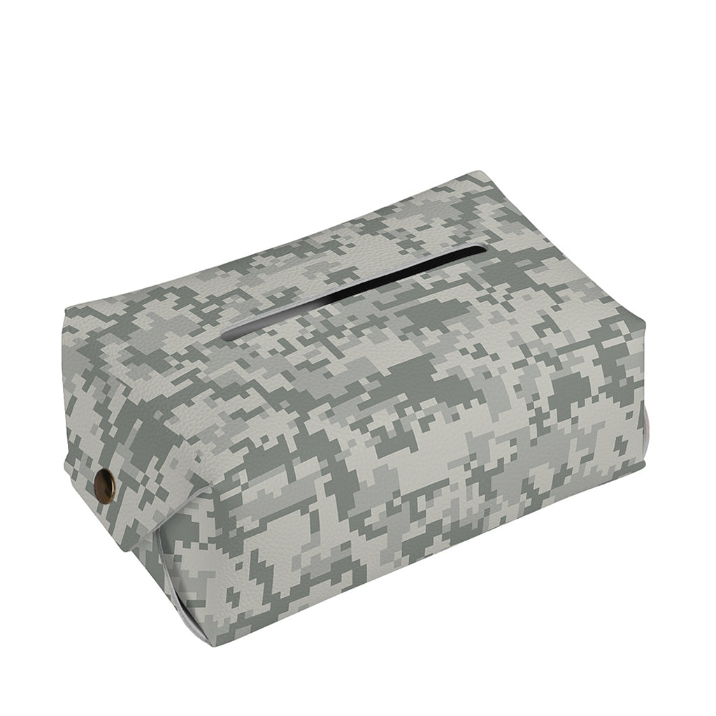 Tan Digital Camo Pattern Print Rectangle Tissue Box Cover