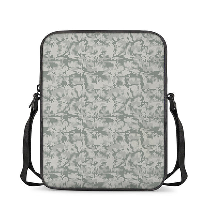 Tan Digital Camo Pattern Print Rectangular Crossbody Bag