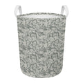 Tan Digital Camo Pattern Print Round Laundry Basket
