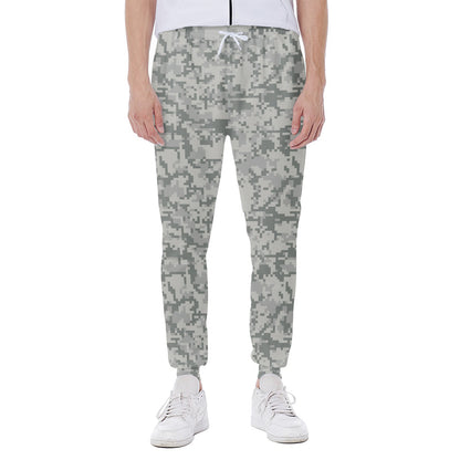 Tan Digital Camo Pattern Print Scuba Joggers