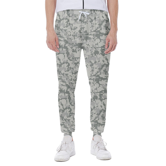 Tan Digital Camo Pattern Print Scuba Joggers