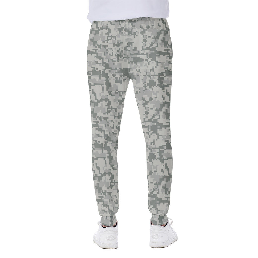 Tan Digital Camo Pattern Print Scuba Joggers