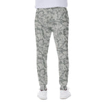 Tan Digital Camo Pattern Print Scuba Joggers