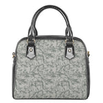 Tan Digital Camo Pattern Print Shoulder Handbag